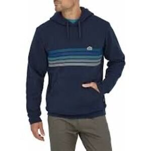Patagonia Line Logo Ridge Stripe Uprisal Hoody Mens Small Navy
